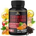 Turmeric Curcumin Supplement - 95% Curcuminoids with Ginger Apple Cider Vinegar Black Pepper - 90 Count - 3 Month Supply