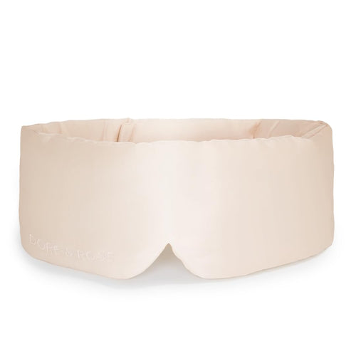 Dore & Rose Deep Sleep Mask Light Blocking 23 Momme Mulberry Silk Eye Mask Ultra Soft Adjustable - Travel Sleeping Mask for Men & Women - Champagne